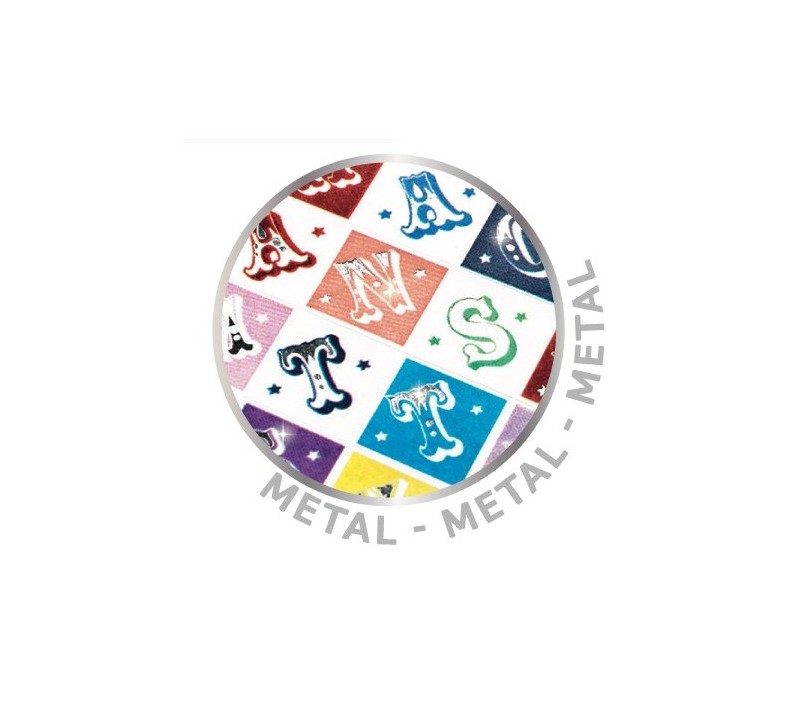 STICKERS METALLIZZATI LETTERE WESTERN