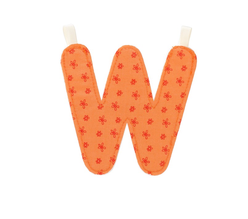 LETTERA "W" IN STOFFA DA APPENDERE