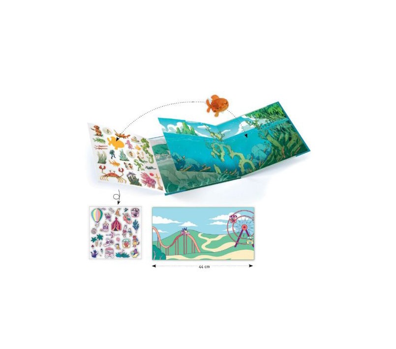STICKERS ATTACCA STACCA - AVVENTURE NEL MARE