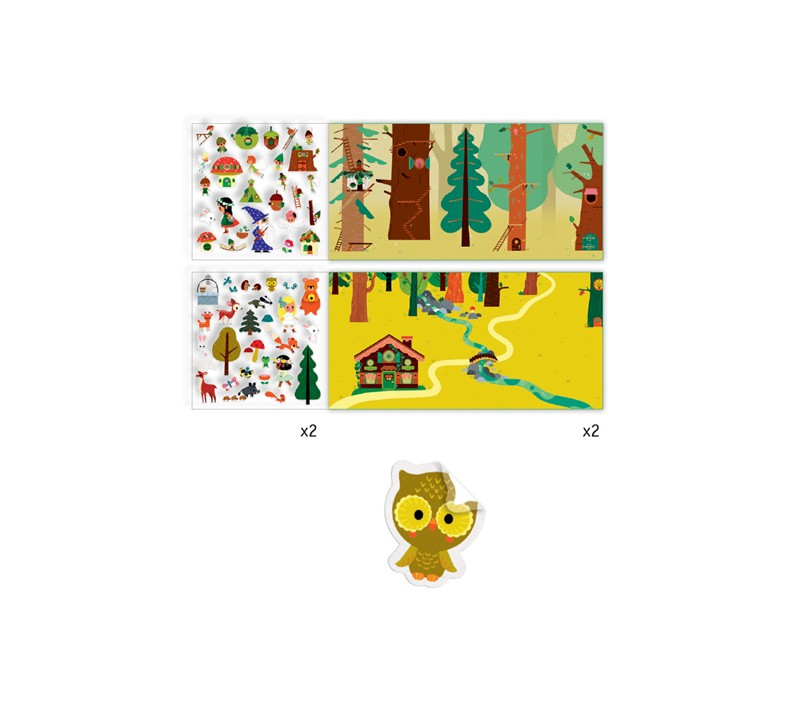 STICKERS ATTACCA STACCA - LA FORESTA MAGICA