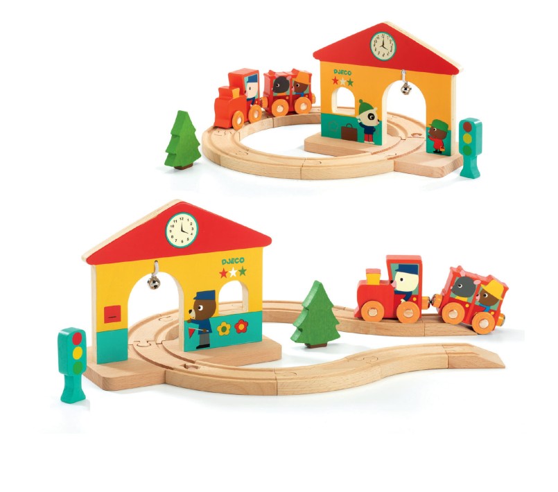 MINI TRAIN - PRIMO TRENINO IN LEGNO CON PISTA