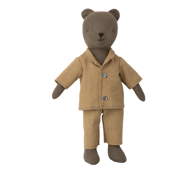 ORSO TEDDY - PIGIAMA PAPA' GIALLO