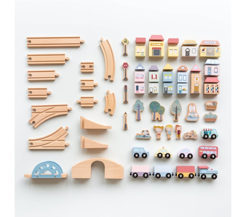 SET FERROVIA CON TRENINO IN LEGNO XL