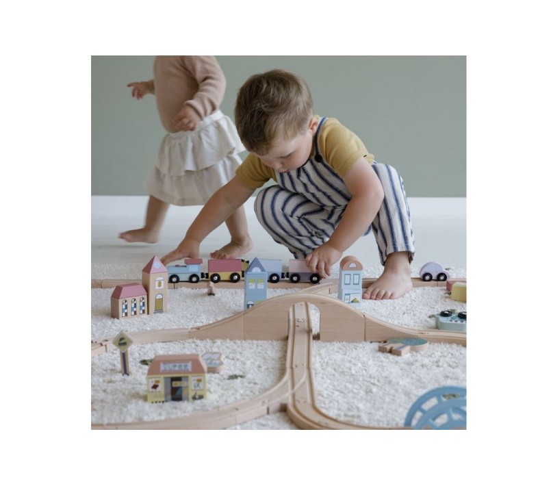 SET FERROVIA CON TRENINO IN LEGNO XL