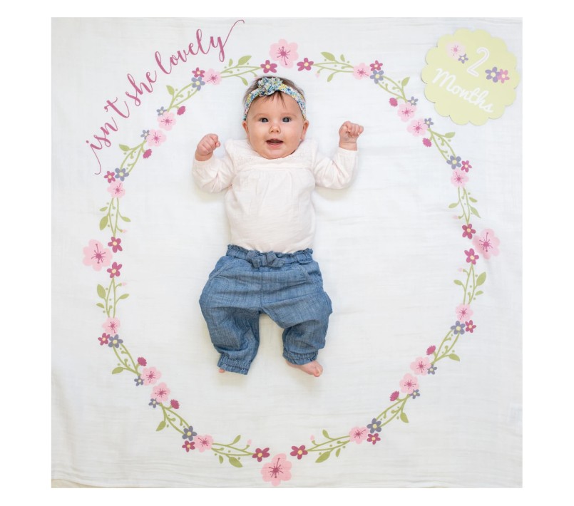 LULUJO - KIT PRIMO ANNO - COPERTINA MUSSOLA DI COTONE E ACCESSORI FOTO - ISN T SHE LOVELY