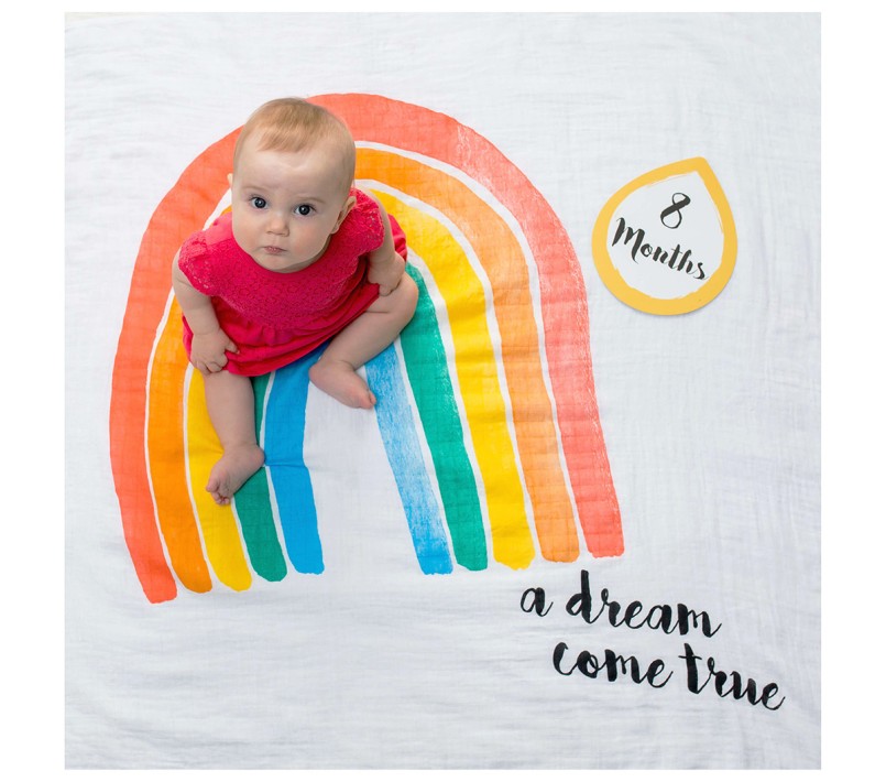 LULUJO - KIT PRIMO ANNO - COPERTINA MUSSOLA DI COTONE E ACCESSORI FOTO - A DREAM COME TRUE