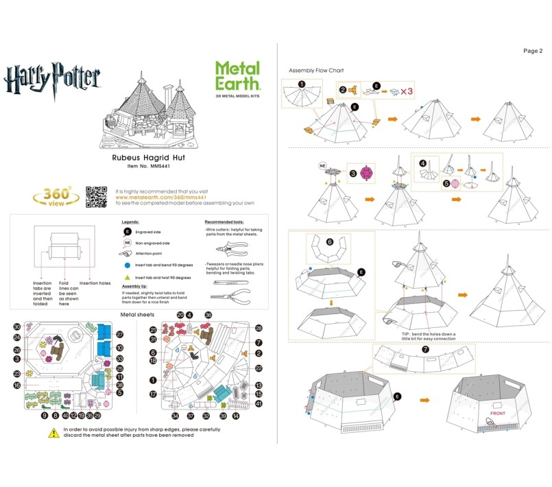 CAPANNA DI HAGRID - HARRY POTTER - METAL EARTH