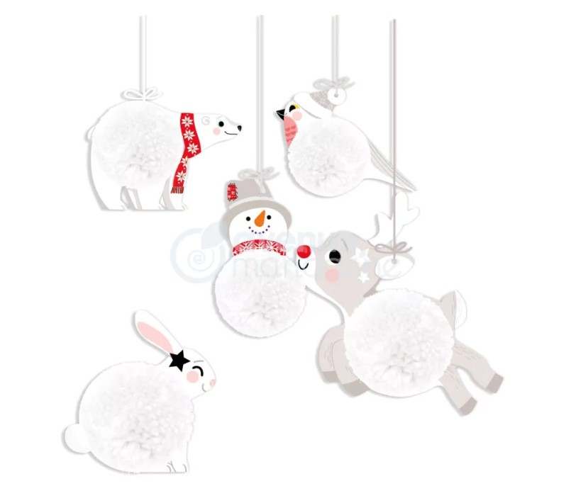 SET POMPON DECORI NATALE DA CREARE