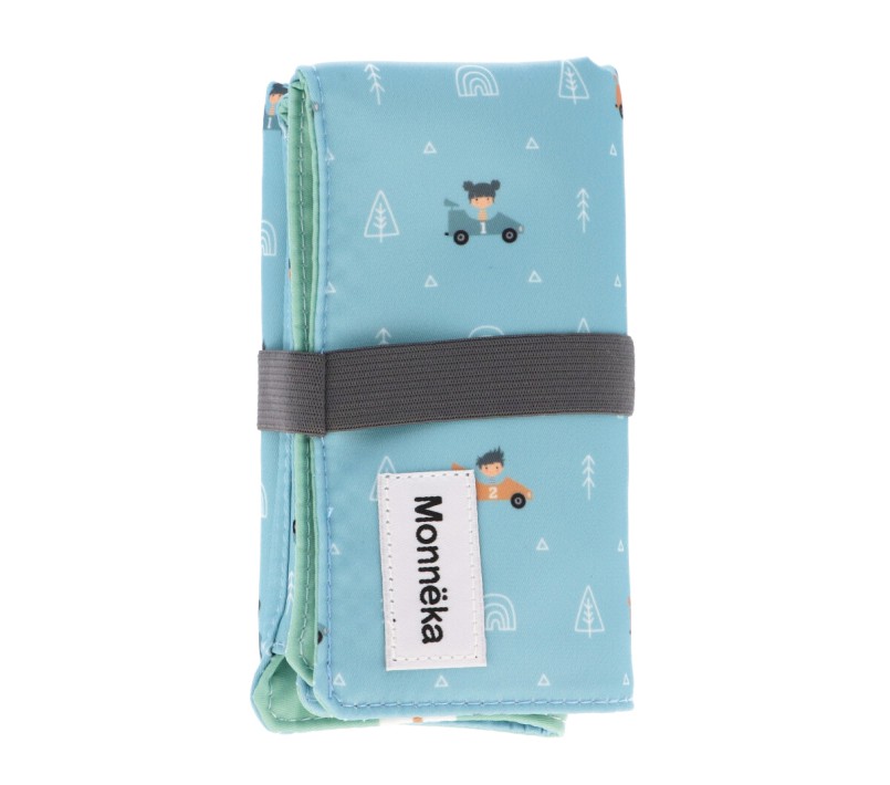 SET TOVAGLIETTA PISTA AUTO E 3 VEICOLI ASSORTITI - MONNEKA