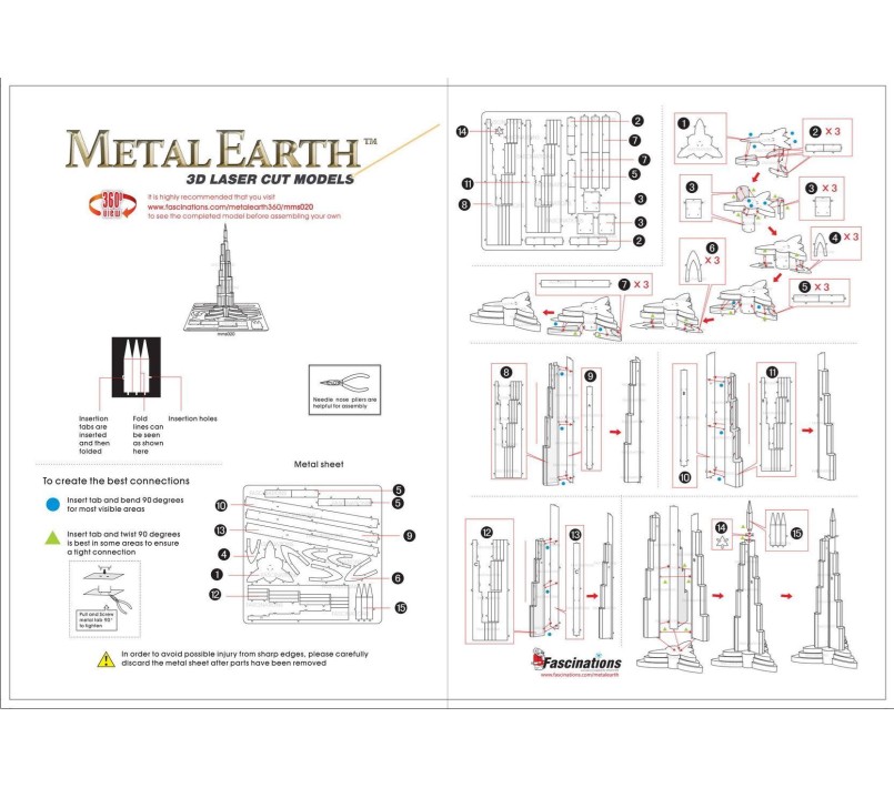 GRATTACIELO BURJ KHALIFA - METAL EARTH