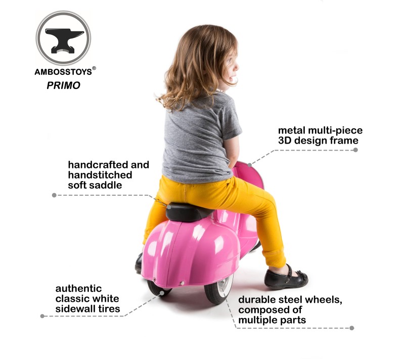 VESPA CAVALCABILE IN METALLO CON PORTAPACCHI AMBOSSTOYS - FUCSIA
