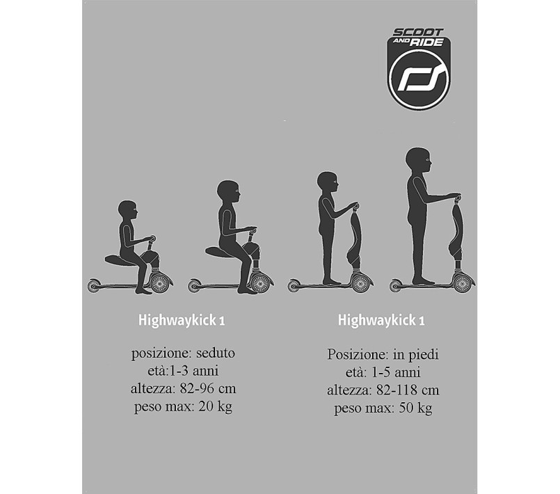 MONOPATTINO 2 IN 1 HIGHWAYKICK 1 SCOOT AND RIDE - ROSA