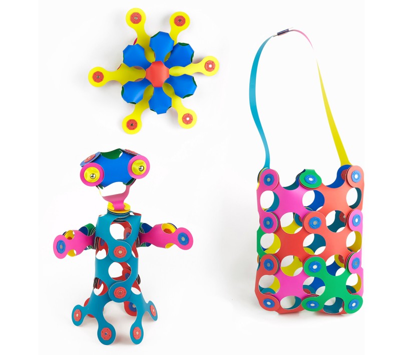 COSTRUZIONI MAGNETICHE CLIXO - RAINBOW PACK 42 PEZZI
