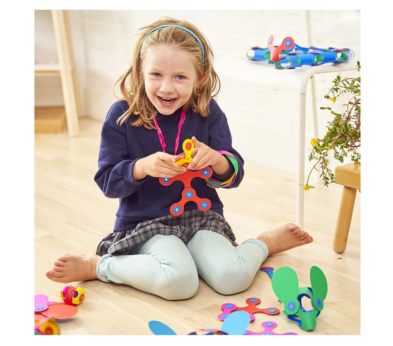 COSTRUZIONI MAGNETICHE CLIXO - RAINBOW PACK 42 PEZZI