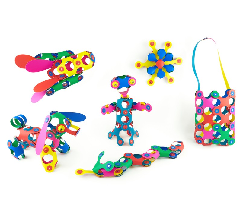 COSTRUZIONI MAGNETICHE CLIXO - RAINBOW PACK 42 PEZZI