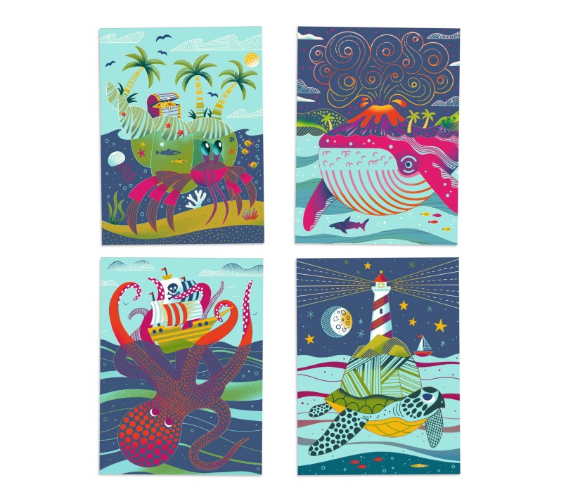 CARTE DA GRATTARE - SOTTO IL MARE