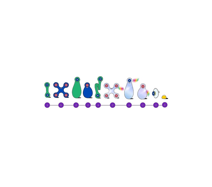COSTRUZIONI MAGNETICHE CLIXO - WINDOW PACK 24 PEZZI