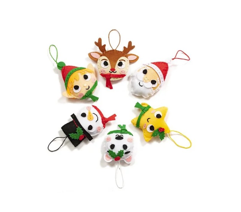SET DECORI NATALE IN FELTRO DA CREARE - SET 2