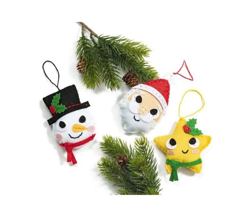 SET DECORI NATALE IN FELTRO DA CREARE - SET 2