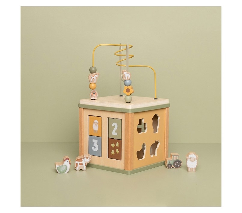 CUBO IN LEGNO MULTI ATTIVITA' LITTLE FARM