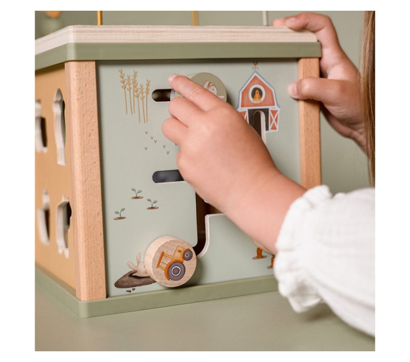 CUBO IN LEGNO MULTI ATTIVITA' LITTLE FARM