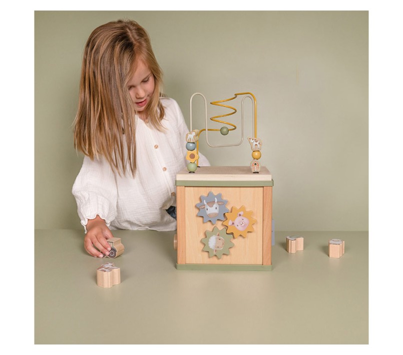 CUBO IN LEGNO MULTI ATTIVITA' LITTLE FARM