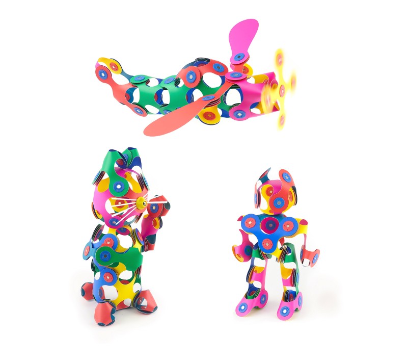 COSTRUZIONI MAGNETICHE CLIXO - SUPER RAINBOW PACK 60 PEZZI