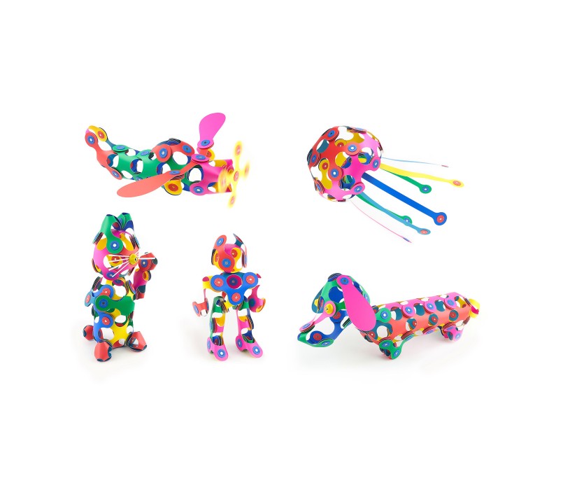 COSTRUZIONI MAGNETICHE CLIXO - SUPER RAINBOW PACK 60 PEZZI