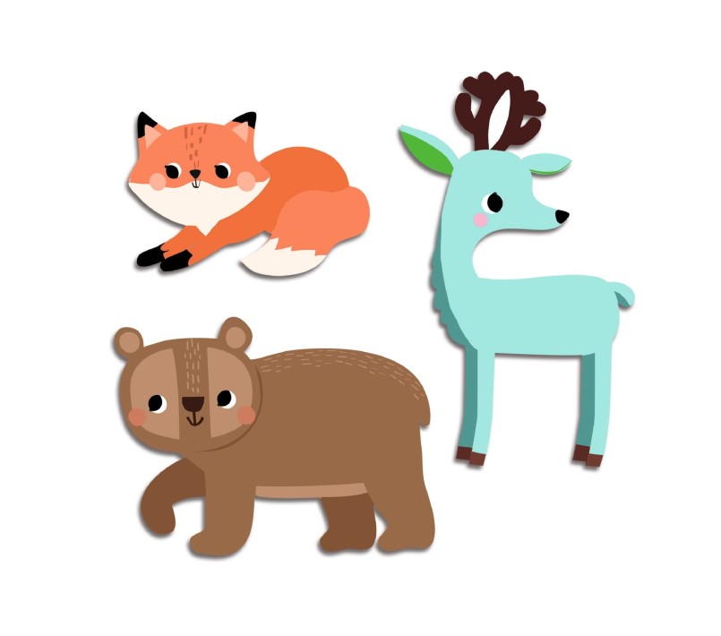 STICKERS PER I PICCOLI - ANIMALI DEL BOSCO