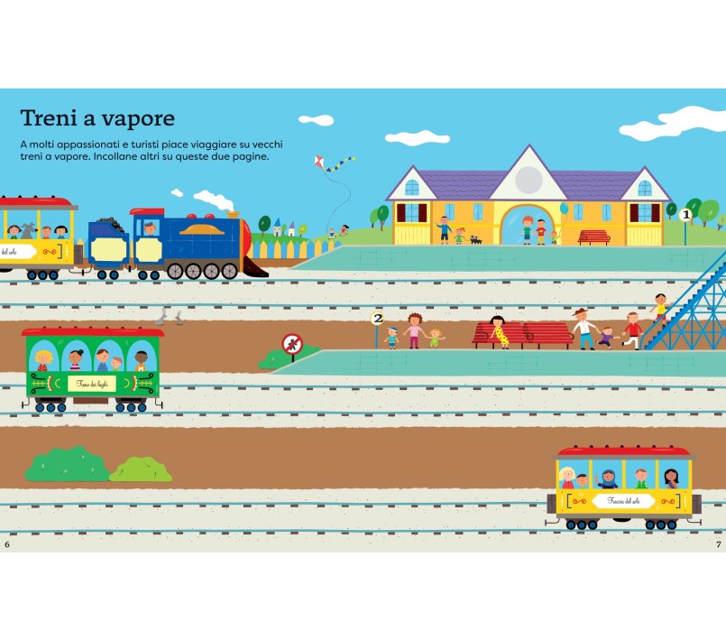 LIBRO CON ADESIVI - TRENI