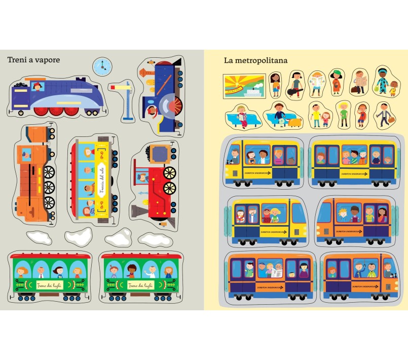 LIBRO CON ADESIVI - TRENI