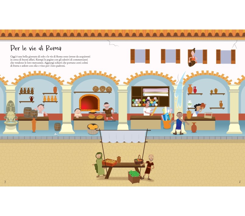 LIBRO CON ADESIVI - GLI ANTICHI ROMANI