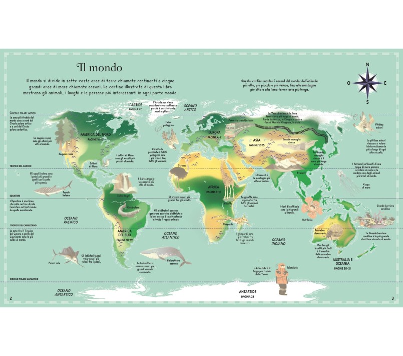 LIBRO CON ADESIVI - ATLANTE DEL MONDO