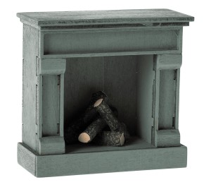 MICRO - CAMINETTO IN LEGNO AZZURRO