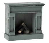 MICRO - CAMINETTO IN LEGNO AZZURRO