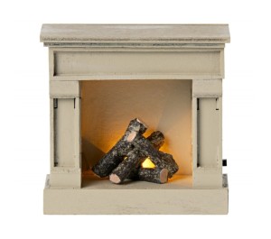 MICRO - CAMINETTO IN LEGNO BIANCO