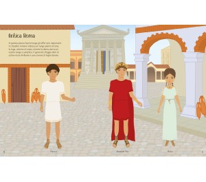 LIBRO CON ADESIVI - VESTO LE BAMBOLINE - LA MODA DEL PASSATO