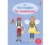 LIBRO CON ADESIVI - VESTO LE BAMBOLINE - IN MASCHERA