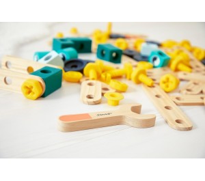 SET COSTRUZIONI LEGNO FSC BRICOLO - 50 PEZZI