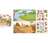 SET CREATIVO ADESIVI ATTACCA-STACCA - DINOSAURI