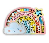 SET PERLINE IN LEGNO  - SCATOLA ARCOBALENO