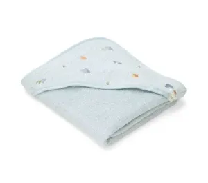ACCAPPATOIO TRIANGOLARE COTONE ORGANICO - FOREST FRIENDS BLU