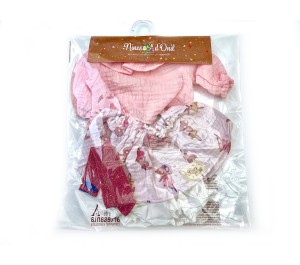 VESTITO PER BAMBOLA 45 CM - SET CON GONNA TOPINE BALLERINE