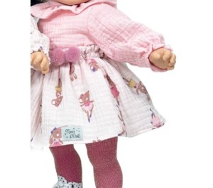 VESTITO PER BAMBOLA 45 CM - SET CON GONNA TOPINE BALLERINE