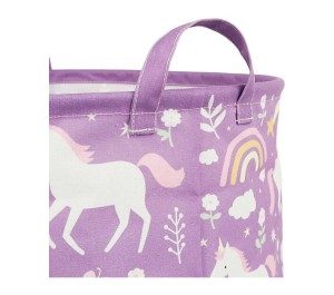 CESTO PORTAGIOCHI IN COTONE - UNICORNI