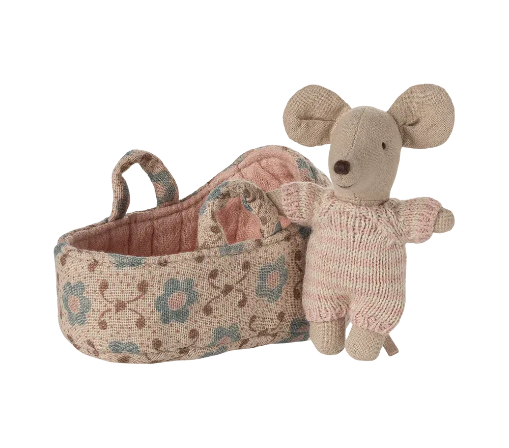 MICRO - TOPOLINO BABY CON CULLA PORTATILE - ROSA
