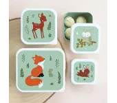 SET 4 SCATOLE PORTAPRANZO E PORTAMERENDA - AMICI DELLA FORESTA