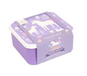 SET 4 SCATOLE PORTAPRANZO E PORTAMERENDA - SOGNI DI UNICORNO