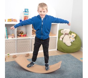 TAVOLA DI EQUILIBRIO MONTESSORI IN LEGNO CON FONDO IN FELTRO