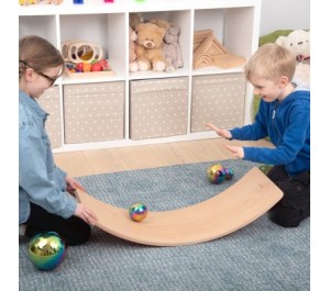 TAVOLA DI EQUILIBRIO MONTESSORI IN LEGNO CON FONDO IN FELTRO